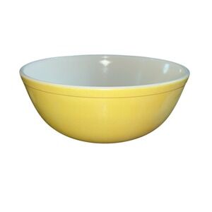 Vintage Pyrex 404 Yellow Mixing Bowl‎ Nesting Bowl Primary Color Retro